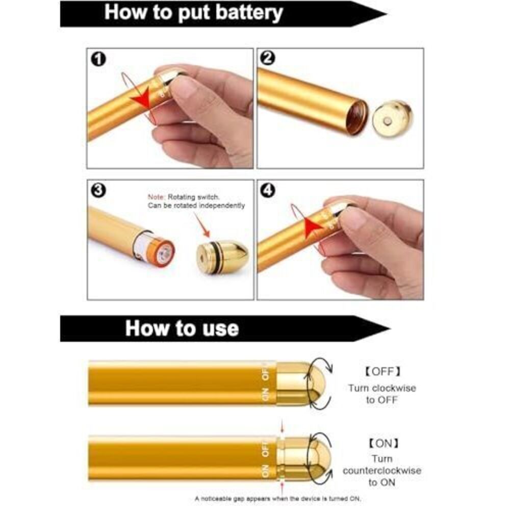 Face Massager Roller Golden 3D Roller Electric Facial Roller And T Shape Facial - Picture 5 of 5